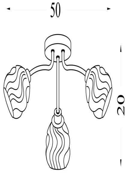 Searchlight 11523-3SN - felületre szerelhető csillár ASTRAL 3xG9/33W/230V matt króm