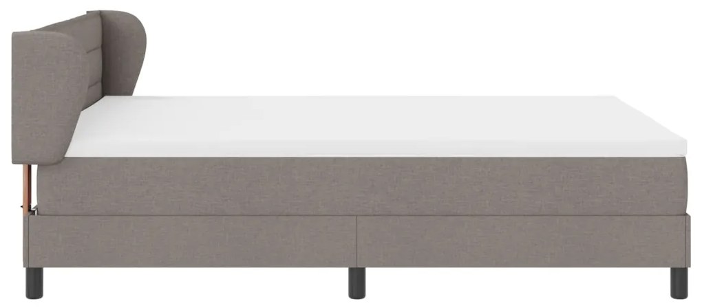 vidaXL Boxspring Ágy Matraccal Taupe 160x200 cm Szövet
