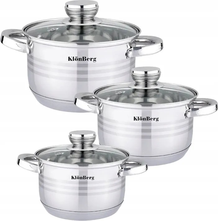 Prémium Rozsdamentes Acél Edénykészlet, 6 Részes Klonberg