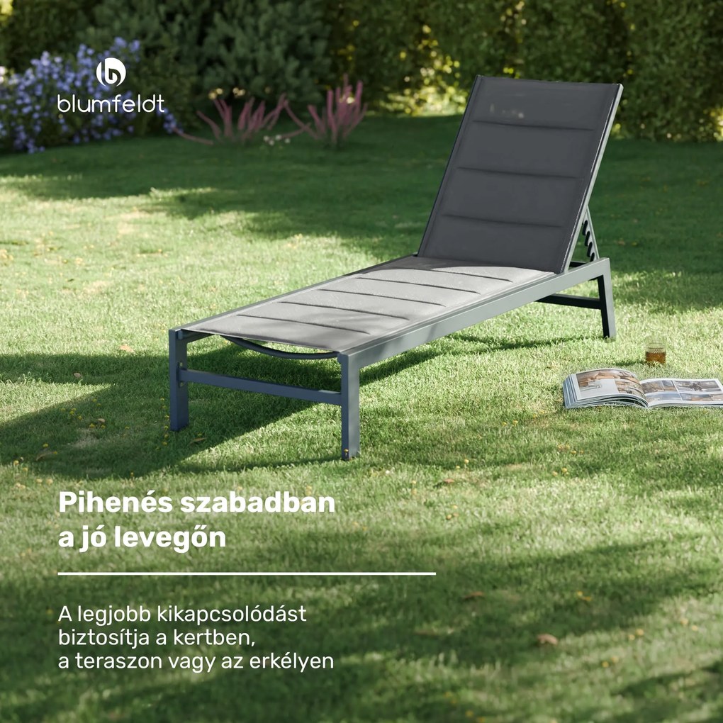 Renazzo Lounge Napozóágy | 120 kg teherbírás | 5 fokozat | vízlepergető