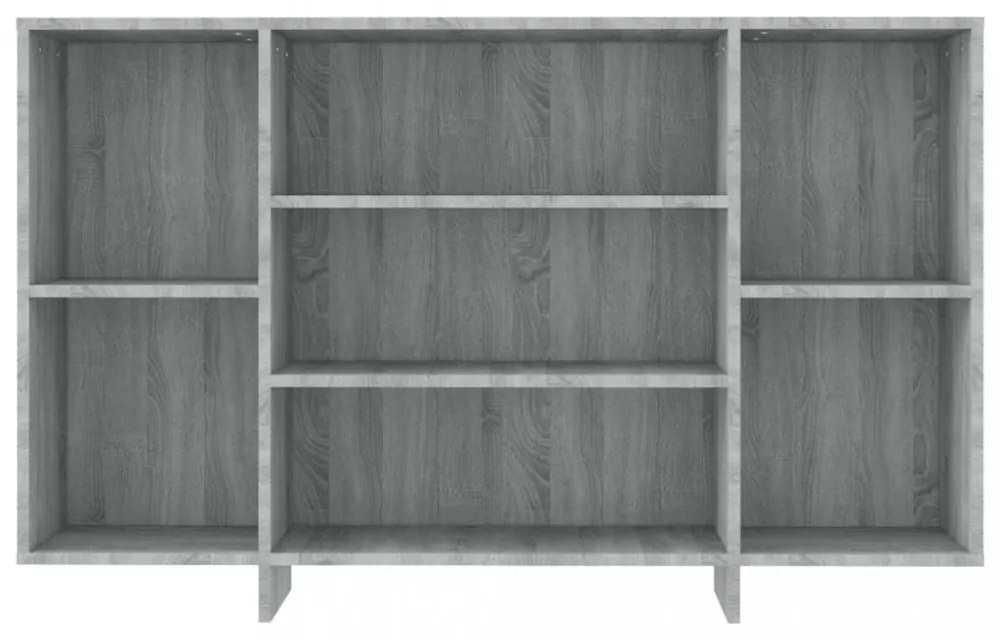 szürke sonoma színű szerelt fa tálalószekrény 120 x 30 x 75 cm