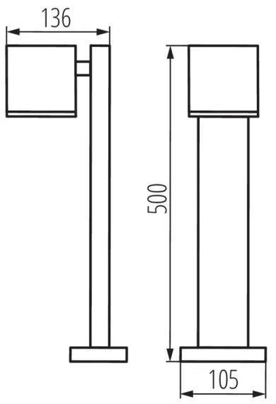Kültéri lámpa GORI 1xGU10/35W/230V IP44