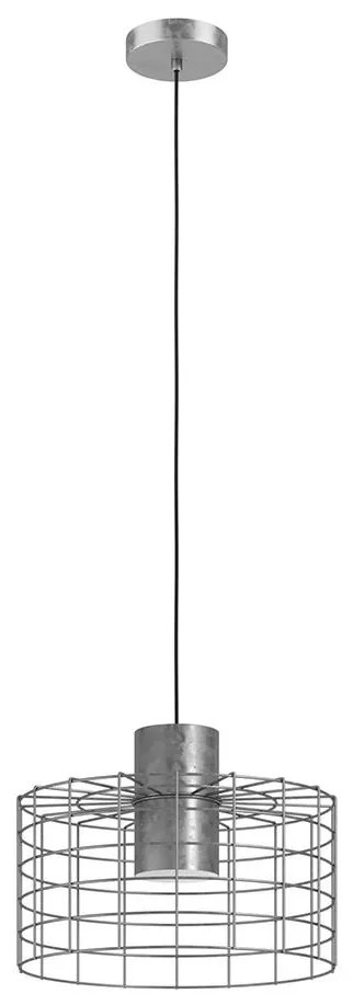 Eglo 43649 - Csillár zsinóron MILLIGAN 1xE27/40W/230V á. 38 cm ezüst