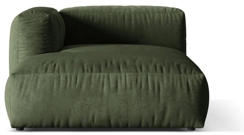 Zöld bársony kanapé modul (bal oldali) Martina – Micadoni