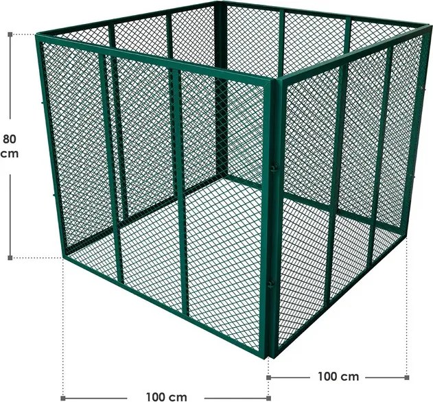 Juskys Fém komposztáló 800 L - zöld