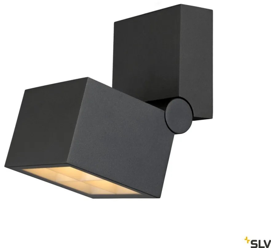 SLV 1007458 CUBE Modern Kültéri Fali Lámpa Antracit LED IP65