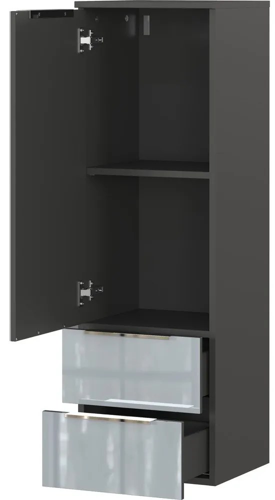 Szürke magas-fali fürdőszoba szekrény 36x111 cm Vasio – Germania