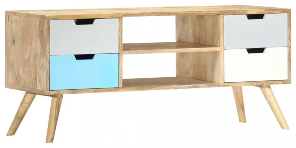 tömör mangófa TV-szekrény 110 x 35 x 48 cm