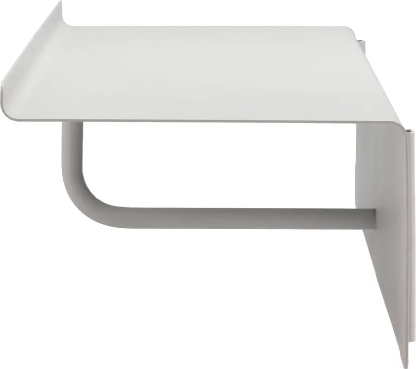 Világosszürke acél fali fogas polccal 21,5 cm A-Coat – Zone