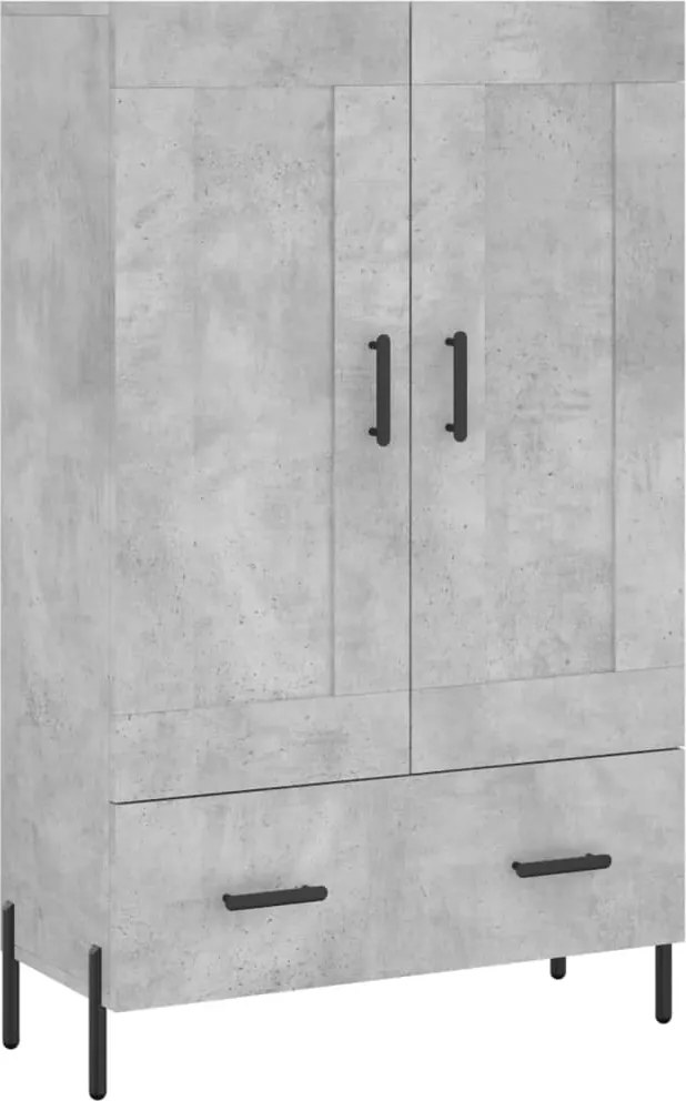 vidaXL betonszürke szerelt fa magasszekrény 69,5 x 31 x 115 cm