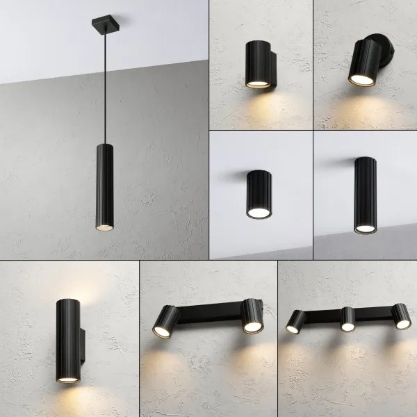 Brilagi - CRISPINA drótkábeles függeszték 1xGU10/10W/230V fekete