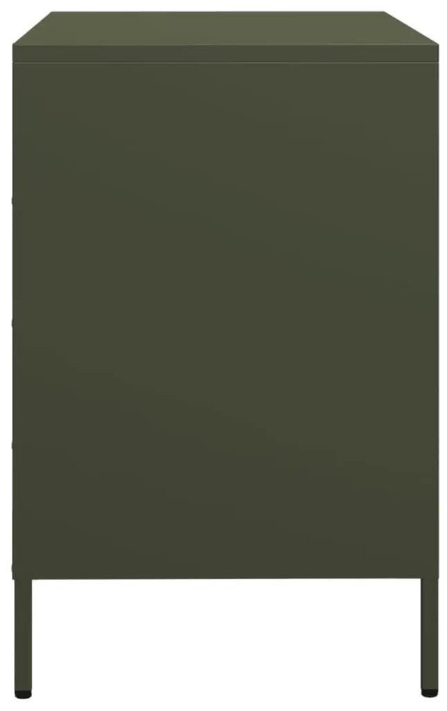 olívazöld hidegen hengerelt acél tálalószekrény 68x39x58,5 cm