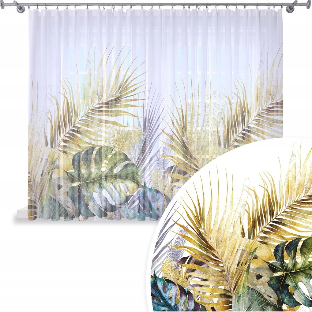 Függöny Kész 300x150 Fátyol Festett Béka Mintás 126