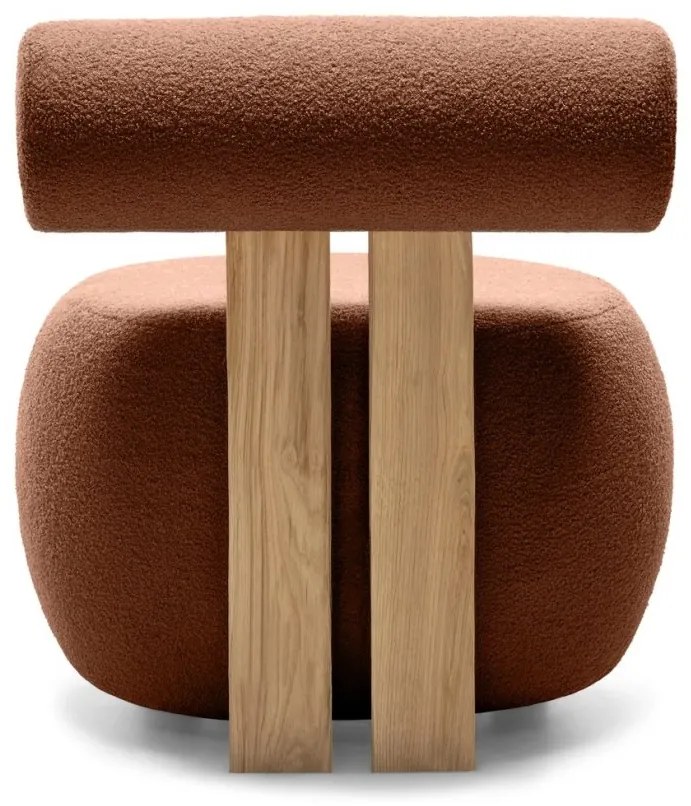Barna design fotel HANNA, tölgy