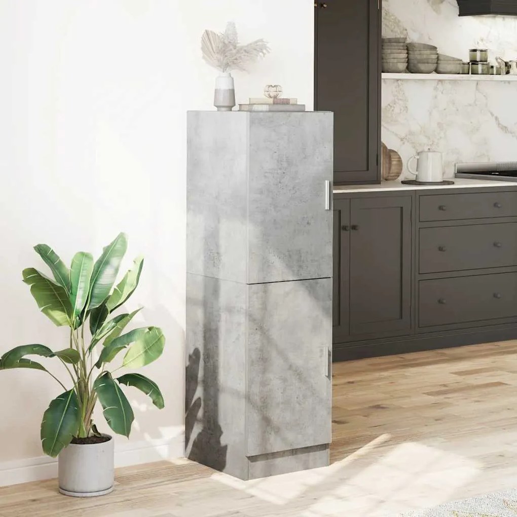 vidaXL betonszürke szerelt fa konyhaszekrény 38 x 41,5 x 131,5 cm
