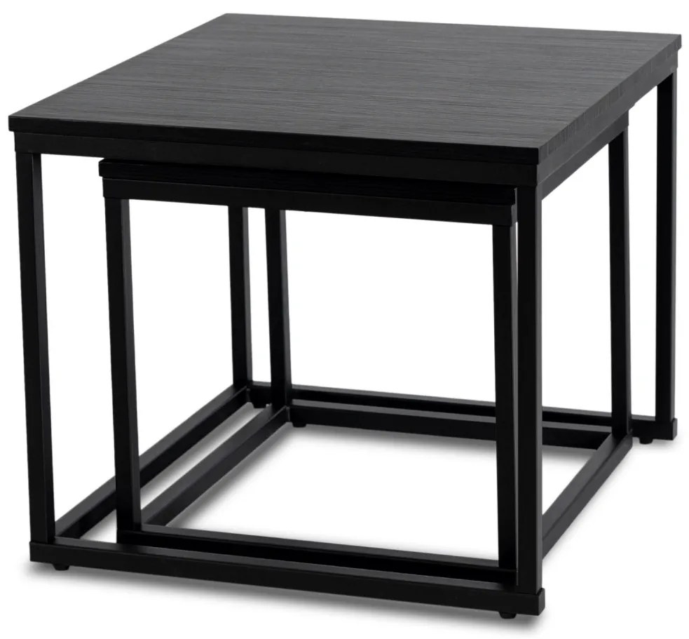 Dohányzóasztal szett. TEVET Fekete színben.