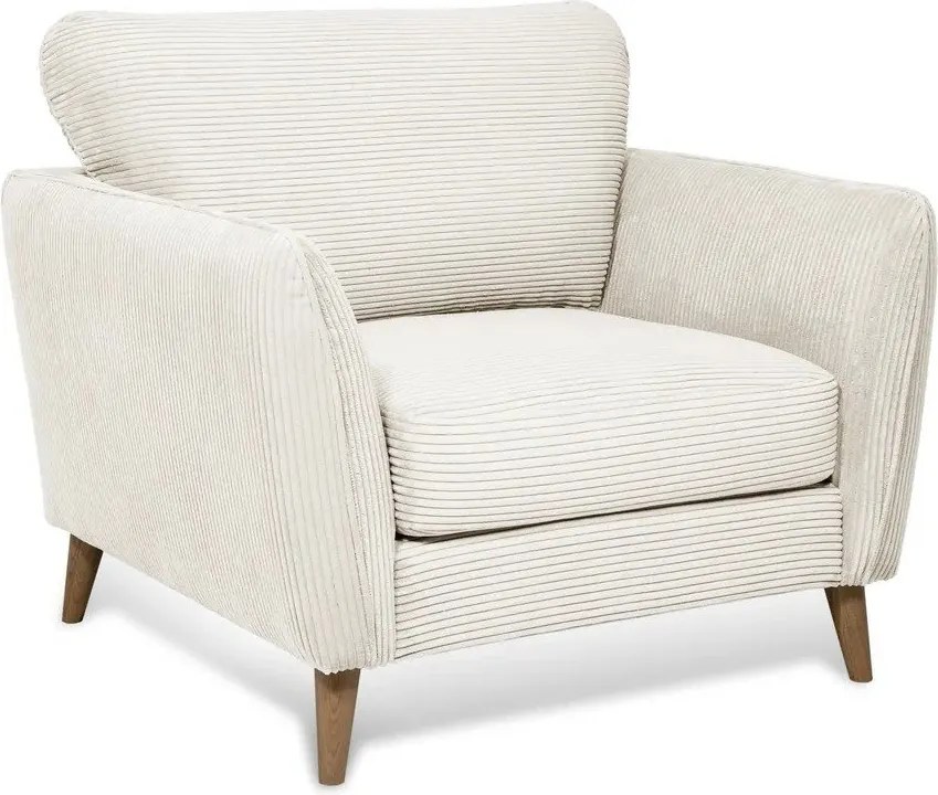 Fehér kordbársony fotel Paris – Scandic