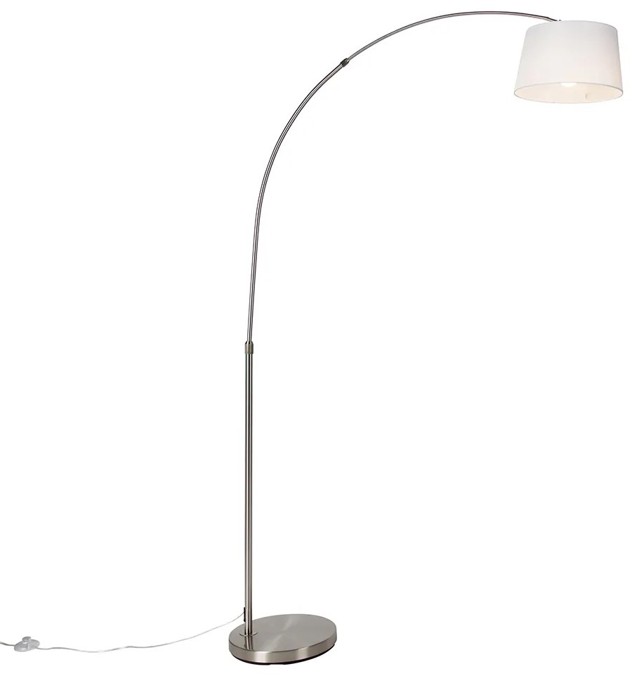Okos ív lámpa acélból fehér szövetbúrával, WiFi A60 - Arc Basic
