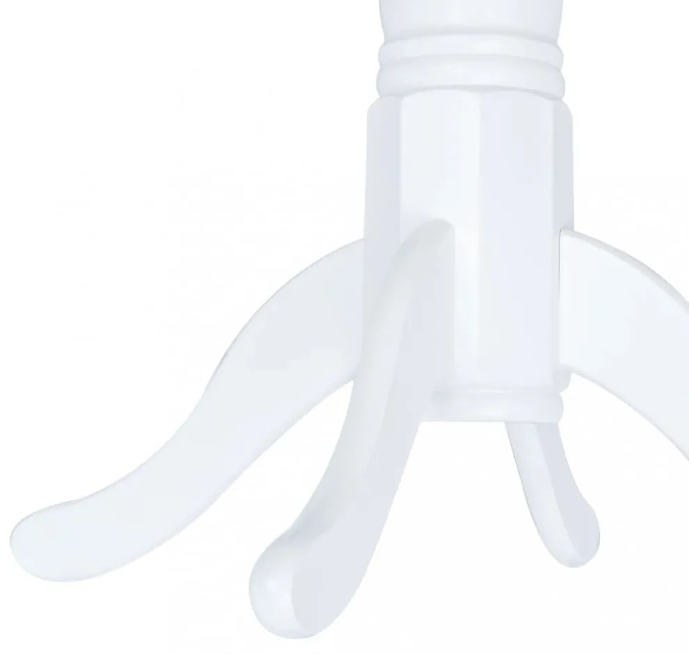 fehér és barna tömör gumifa étkezőasztal 106 cm