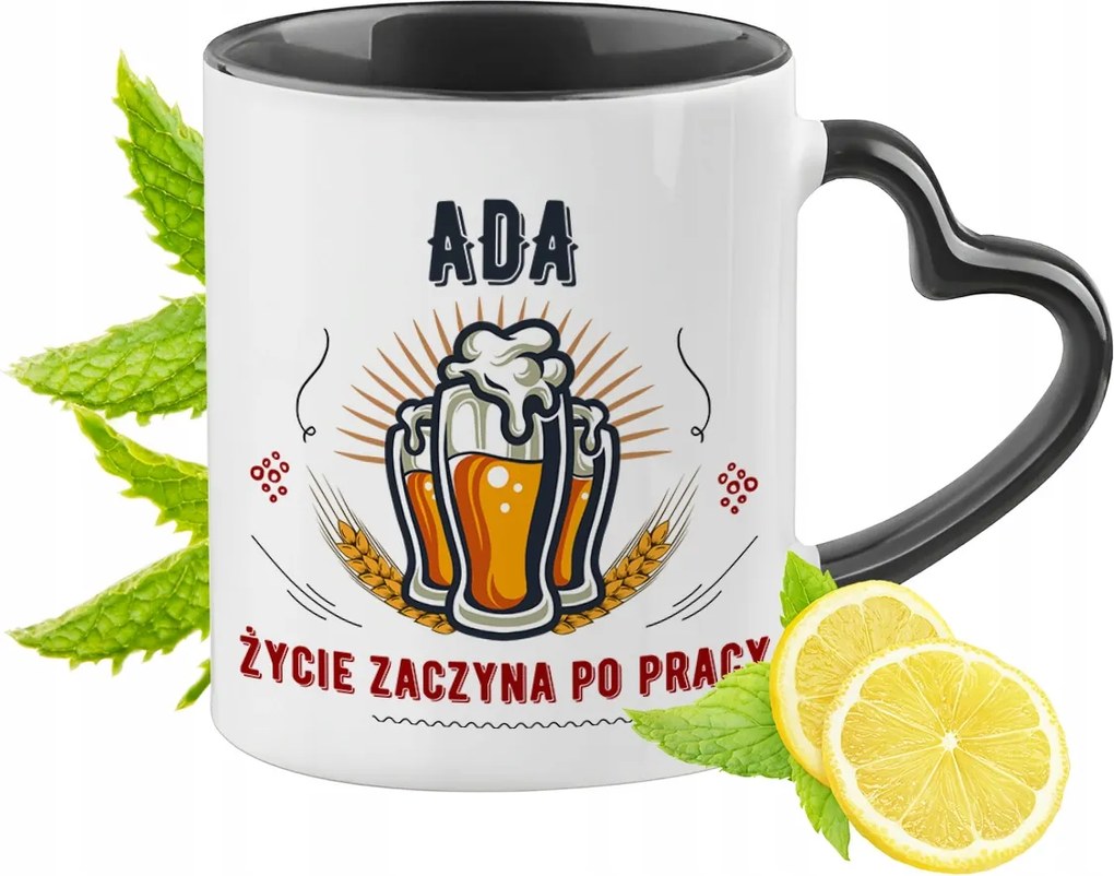 Ady Bögre Fekete Szív Alakú Füllel Ajándék Nyomtatott