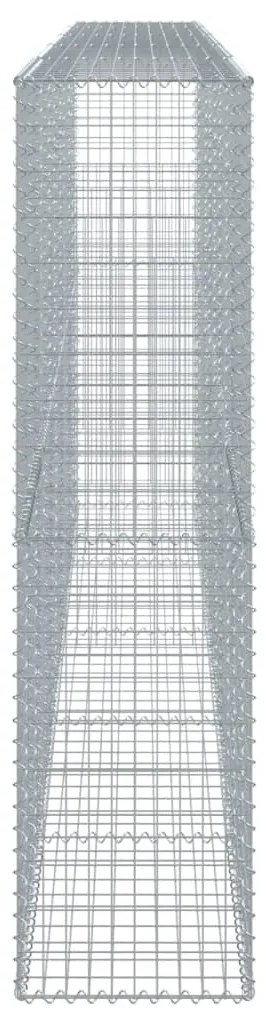 horganyzott vas gabion kosár fedéllel 500 x 50 x 200 cm