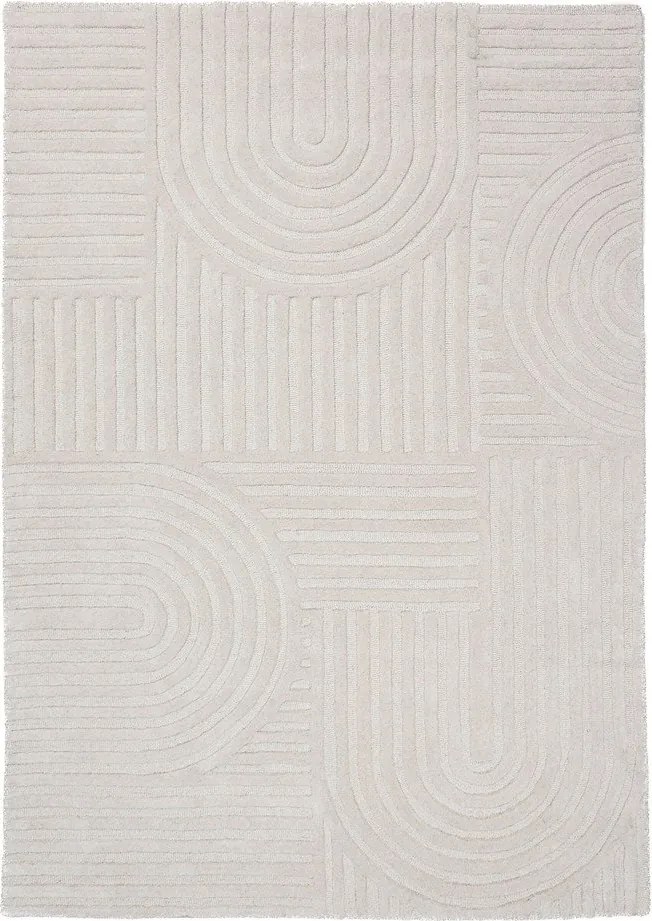 Elefántcsont színű kézi szövésű gyapjú szőnyeg 200x290 cm Zen Garden – Flair Rugs