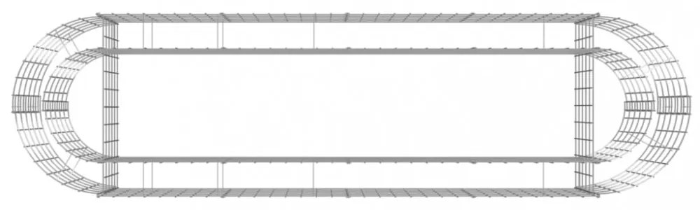horganyzott vas gabion magaságyás 190 x 50 x 50 cm