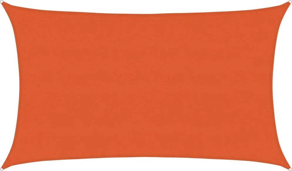 vidaXL narancssárga négyszögletű HDPE napvitorla 160 g/m² 5x8 m