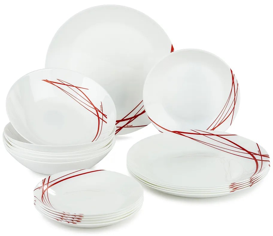 Domitille Rouge 18-részes étkészlet