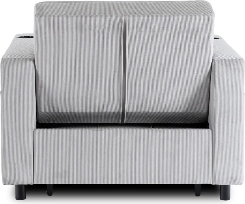 Dönthető fotel szürke kord kárpittal – SOLOR