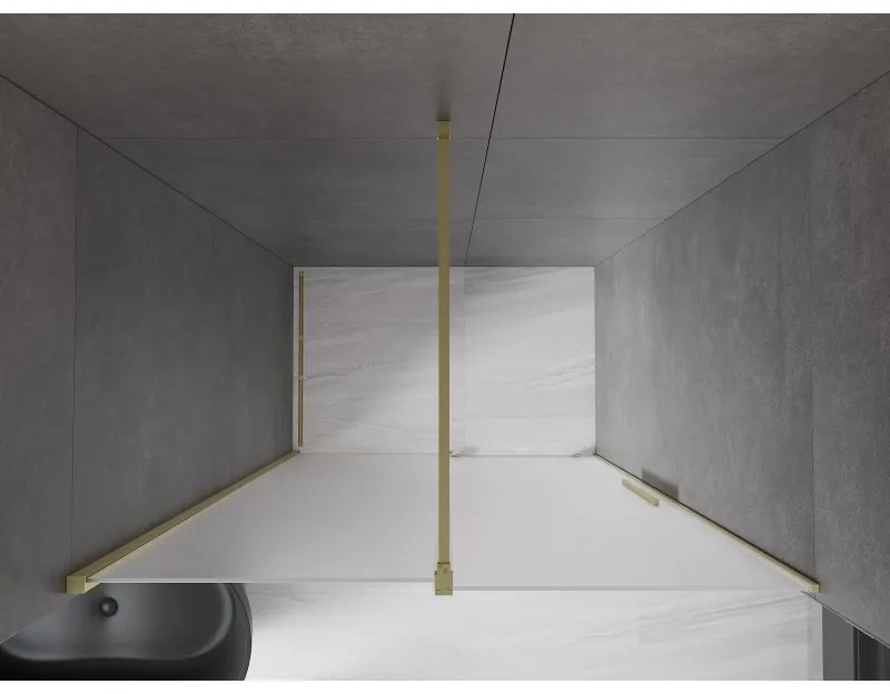 Mexen Velar, tolózuhanyajtó nyitáshoz 150 cm, 8 mm-es matt üveg, arany matt, 871-150-000-31-55
