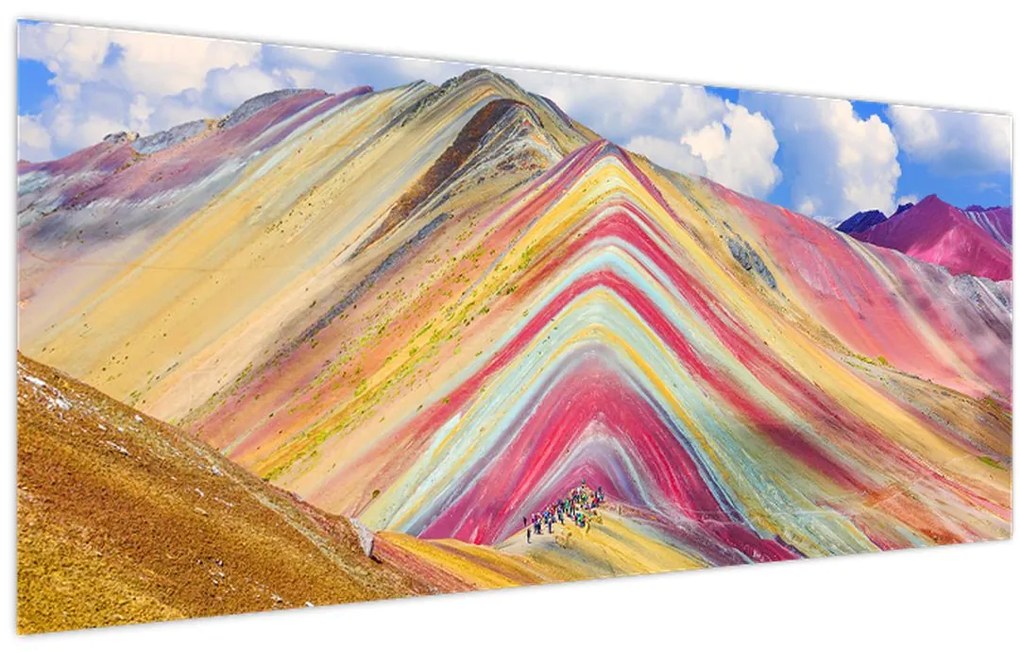 Kép - Rainbow Mountain, Peru (120x50 cm)