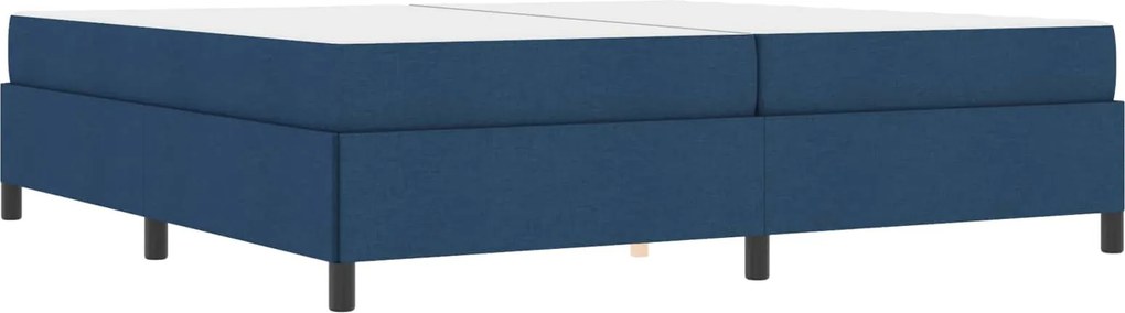 vidaXL Boxrugós ágy matracmal Kék 200 x 200 cm szövet