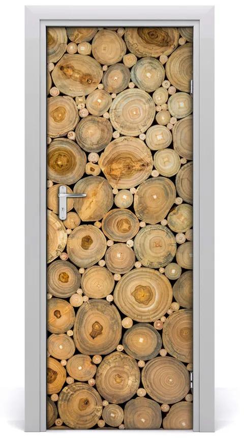 Ajtóposzter öntapadós A fatörzsek fából 85x205 cm