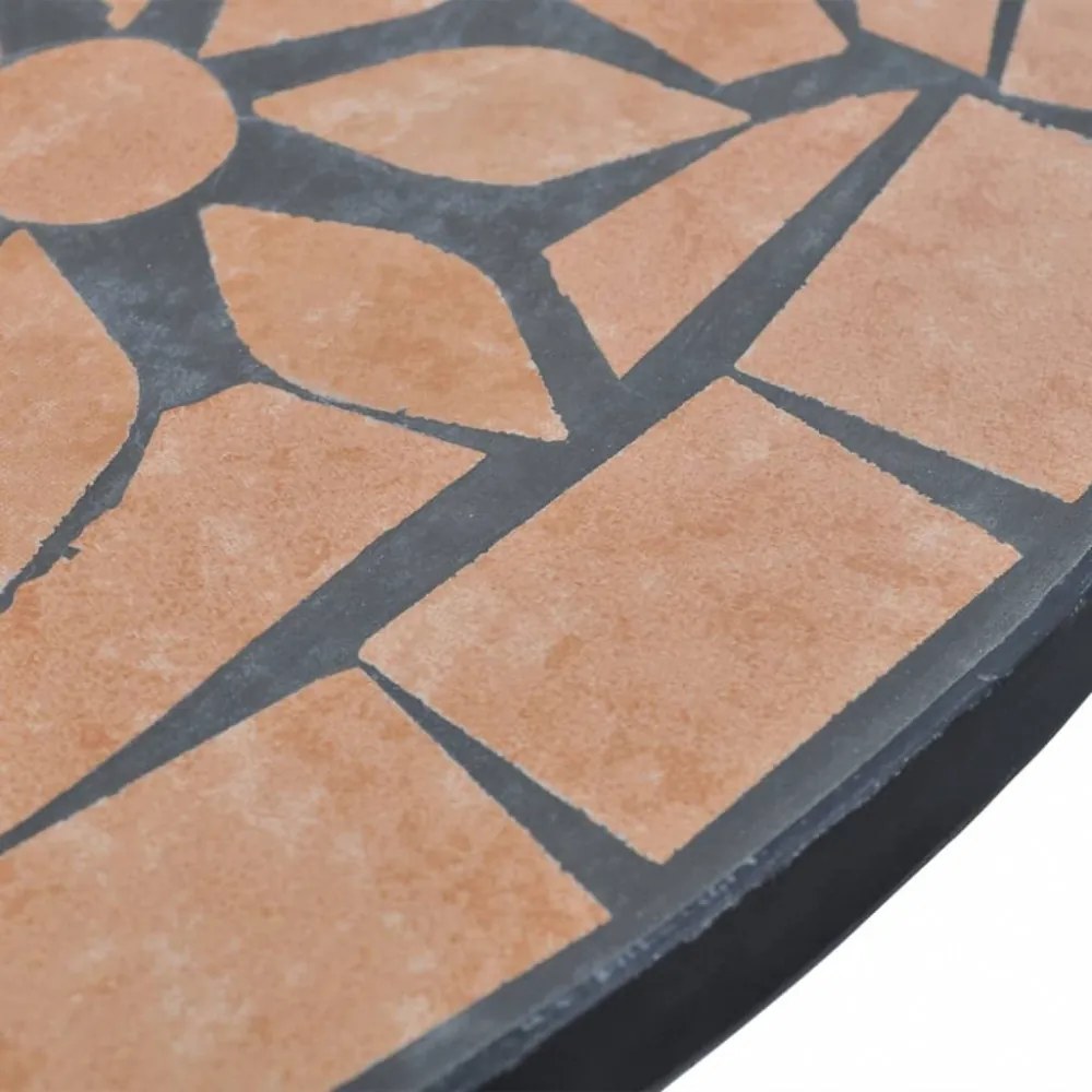 terrakotta mozaik bisztró asztal 60 cm