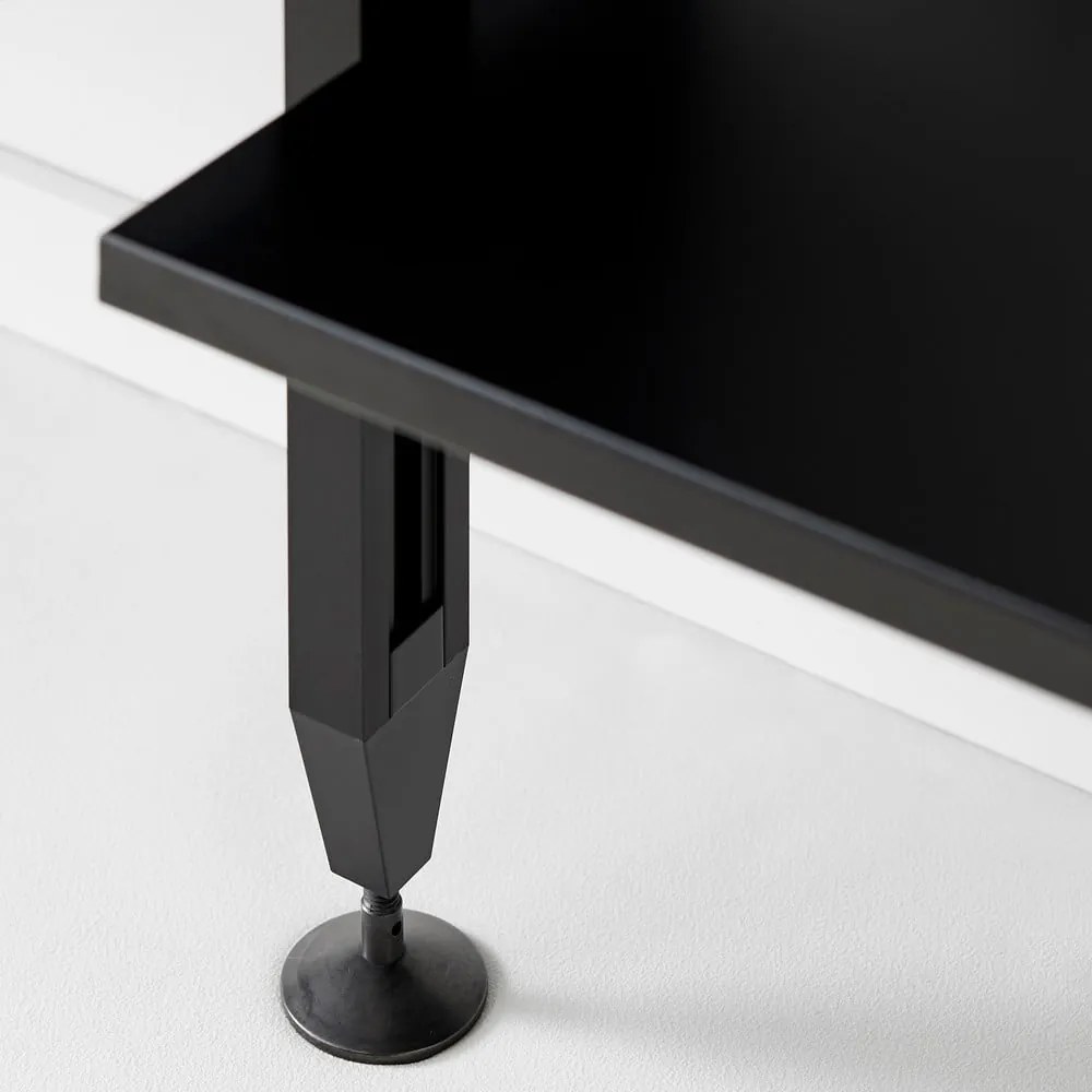 Fekete könyvespolc tölgyfa dekorral 98x210 cm Edge by Hammel – Hammel Furniture