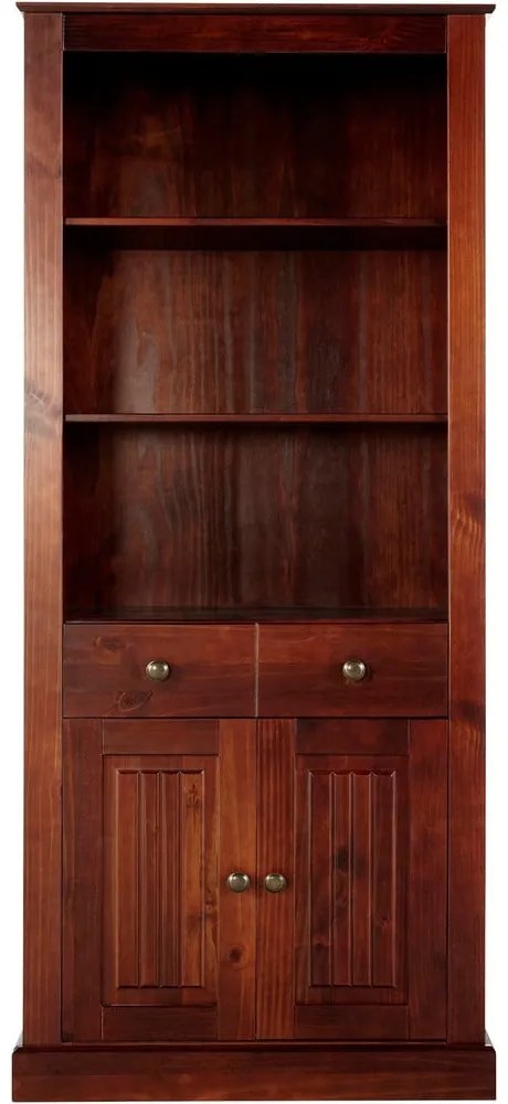 Barna borovi fenyő könyvespolc 181x31 cm Mille – Støraa