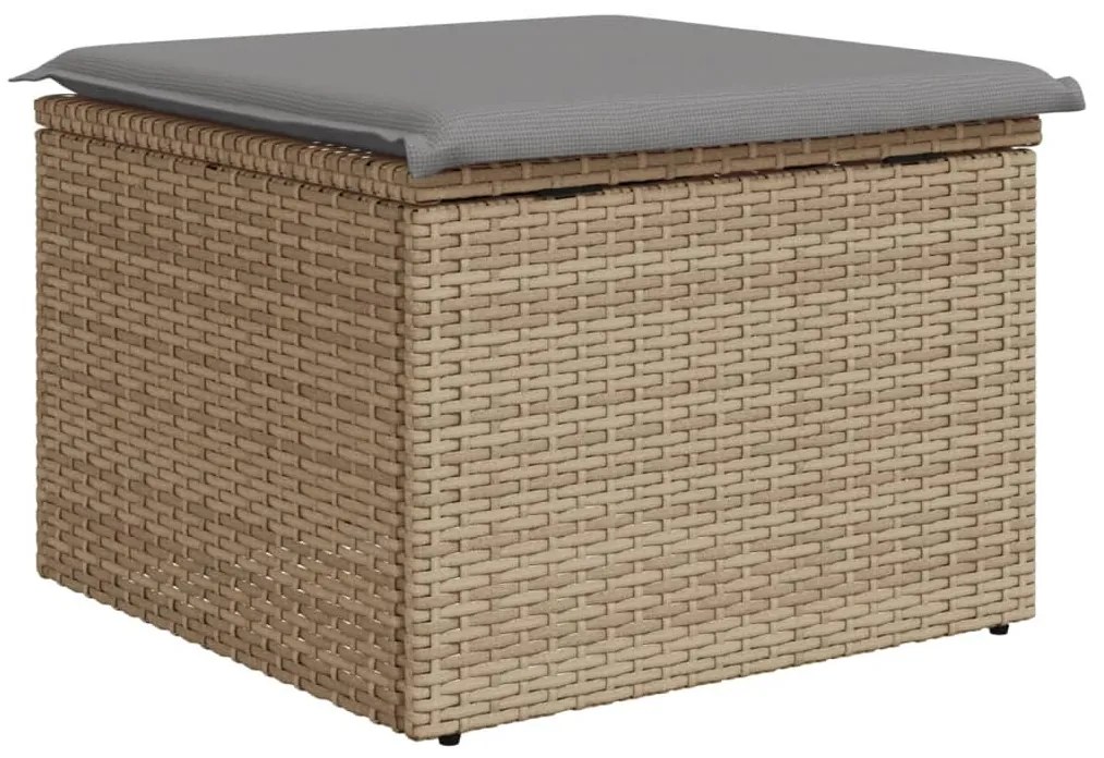 vidaXL bézs polyrattan kerti szék párnával 55 x 55 x 37 cm