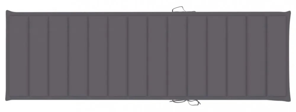 antracitszürke oxford szövet napozóágy párna 200 x 70 x 3 cm