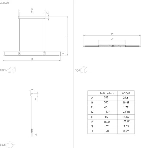 Eglo 390225 - LED Dimmelhető csillár zsinóron CAMINARRO LED/28,8W/230V 3000K