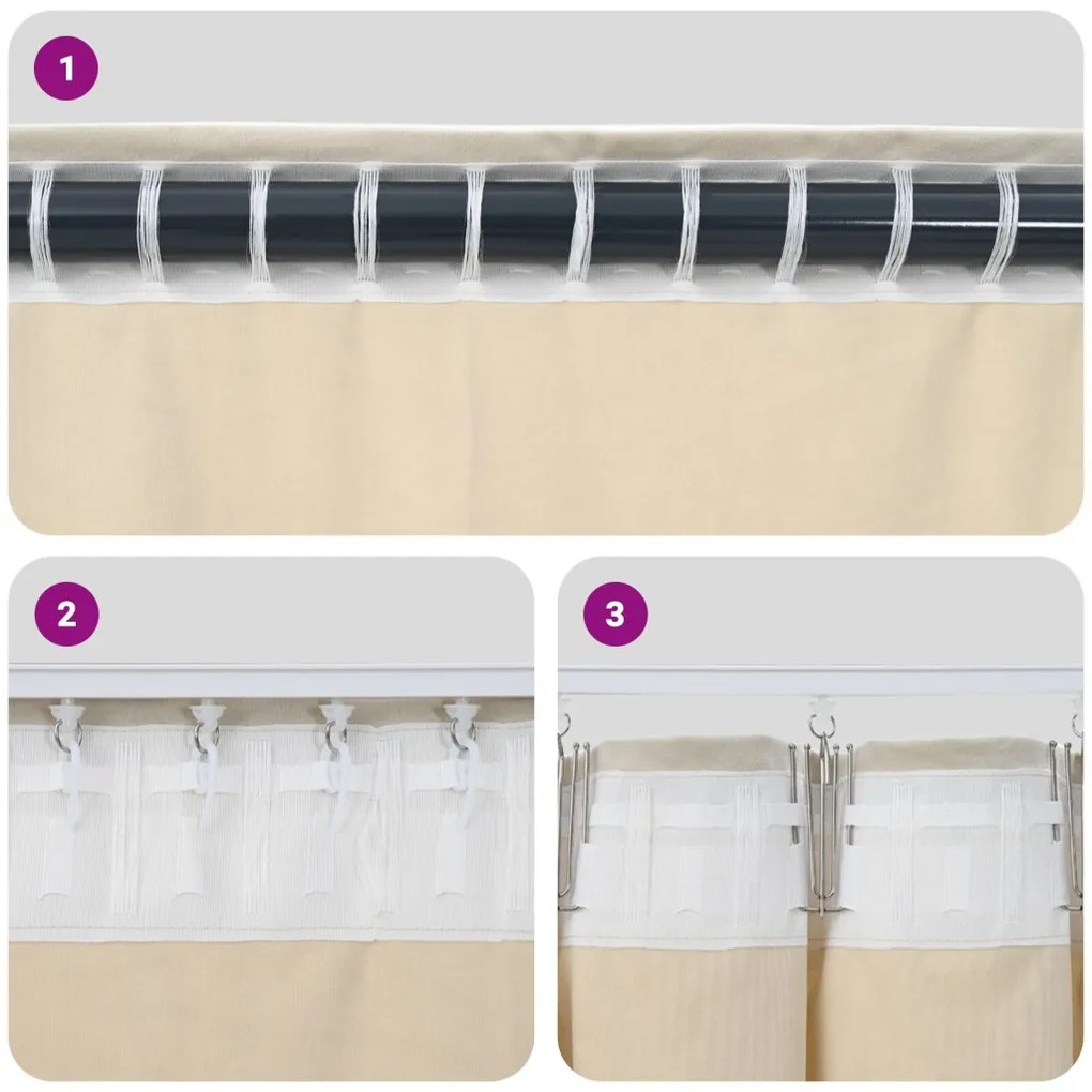 Függönyök függönyökkel 2 pcs Sötét kék 140 x 175 cm Bársony