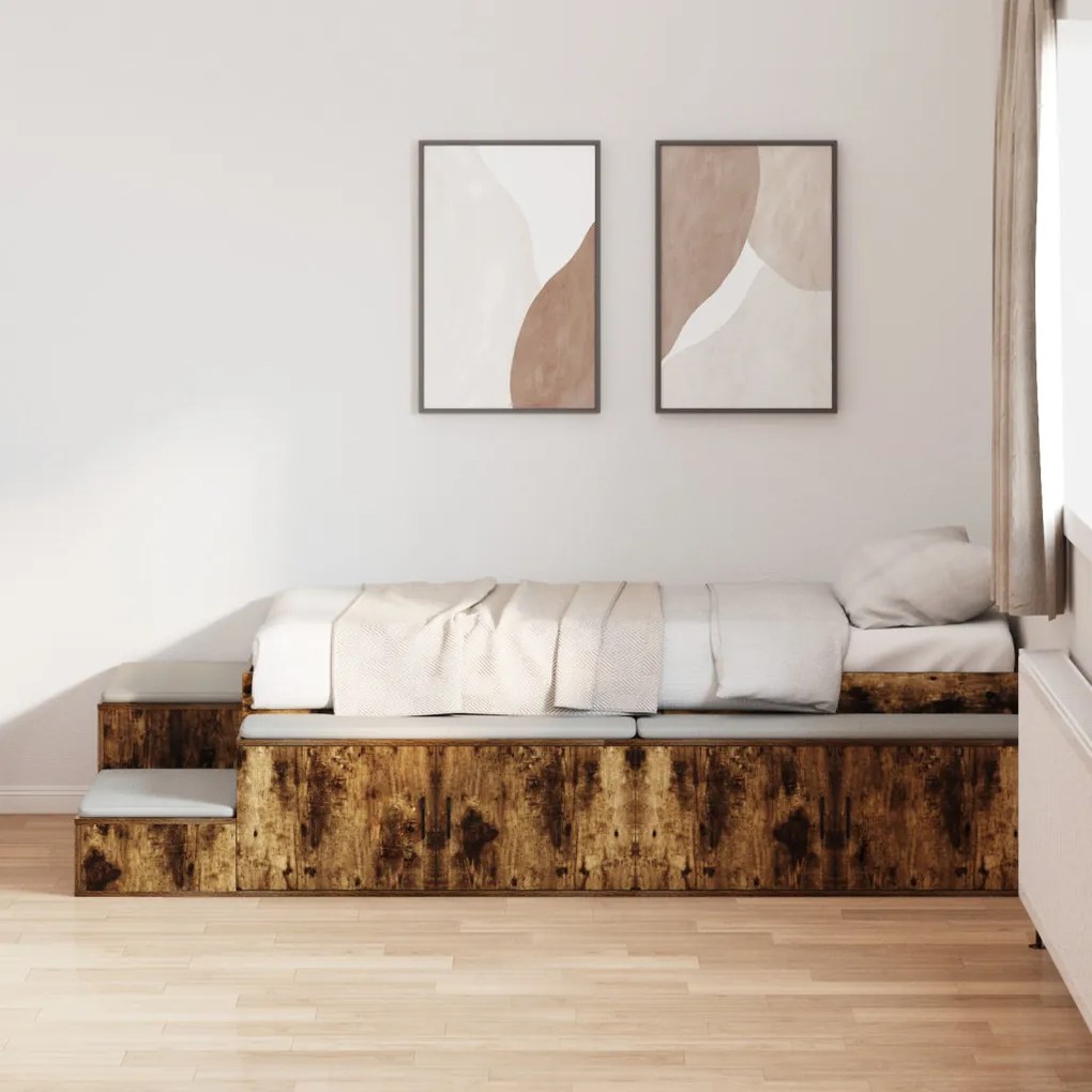 Tároló Ágykeret Füstölt Tölgy 75x190 cm