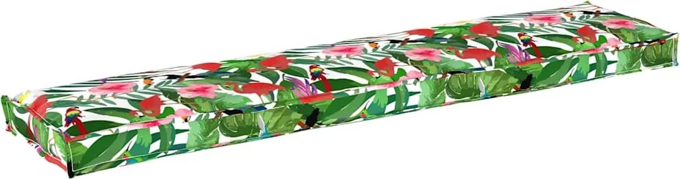 vidaXL Raklap Párna Trópusi dzsungel 180 x 40 x 8 cm Oxford Szövet
