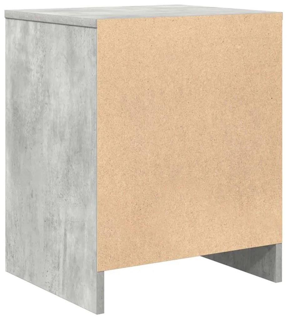 2 db betonszürke éjjeliszekrény fiókkal 40x34x50 cm