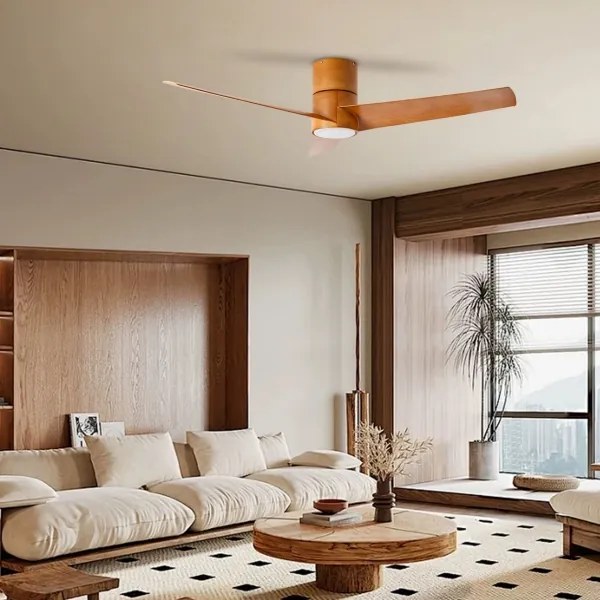 ZEVENTI - LED mennyezeti ventilátor BARROSA LED/18W/230V Wi-Fi Tuya barna + távirányító