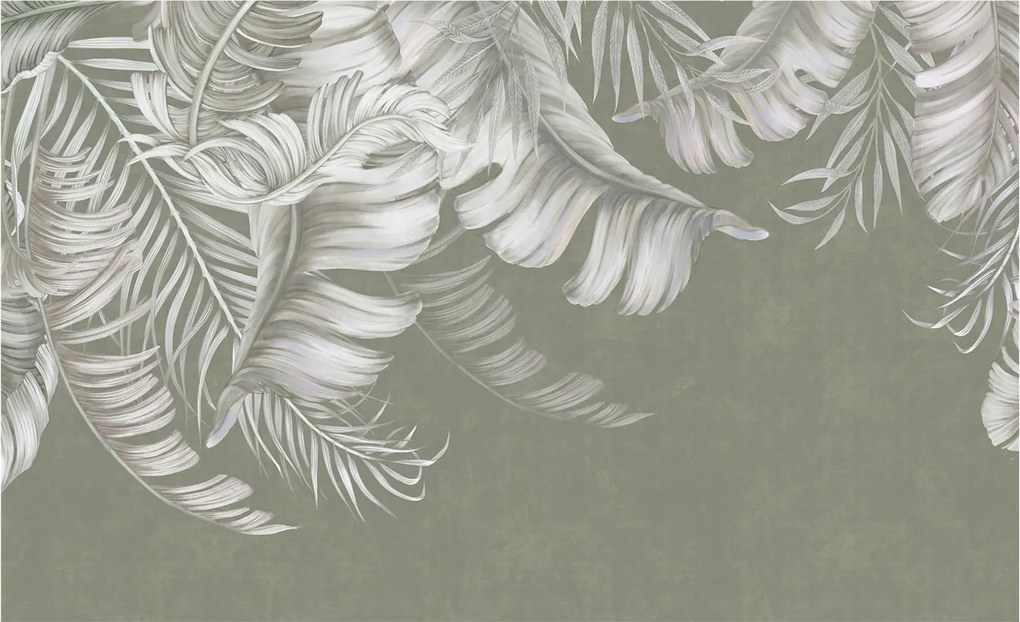 Design fotótapéta Flizelin falra Finom levelek 416x254 Ragasztó