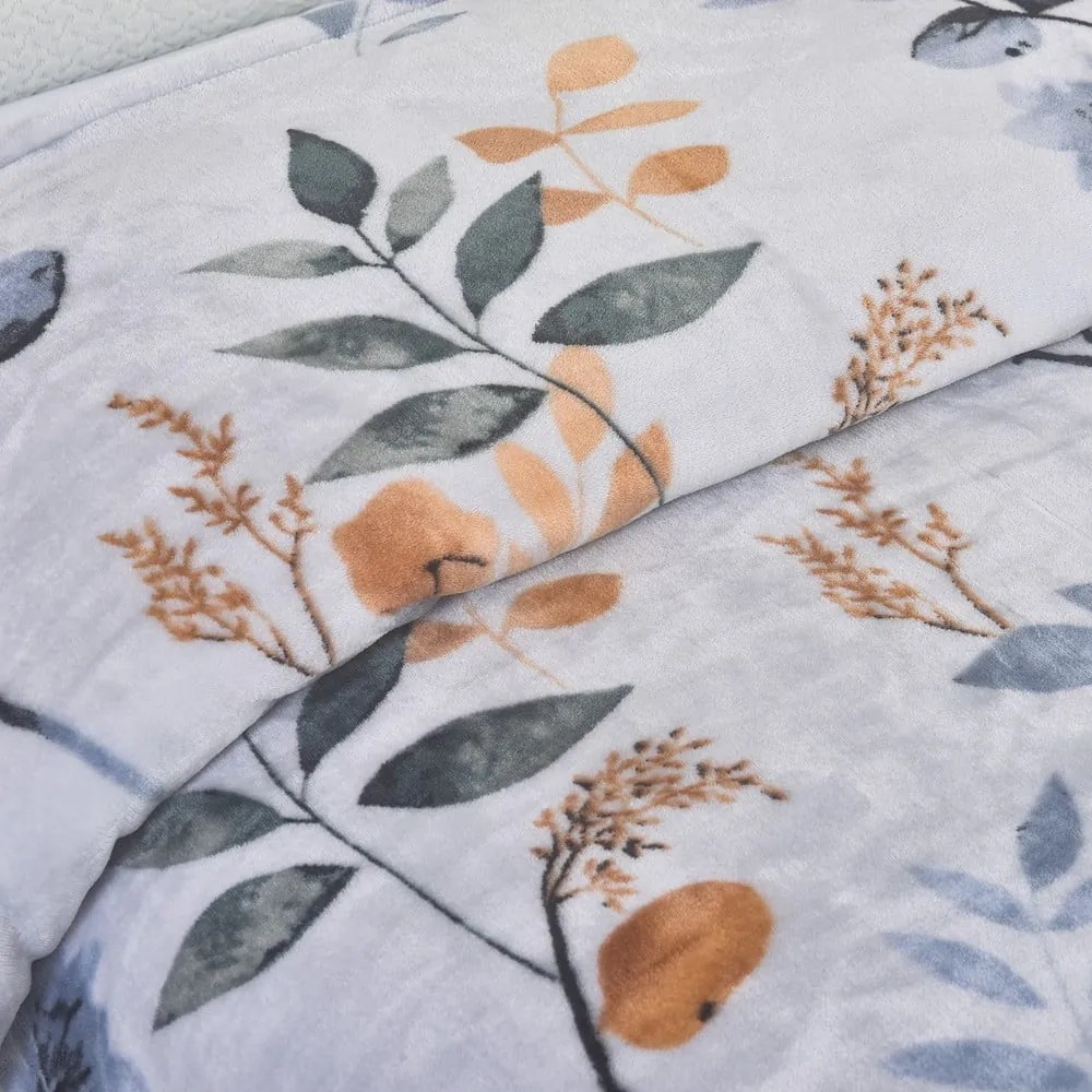 Szürkéskék egyszemélyes mikroplüss ágyneműhuzat 140x200 cm Greta – My House