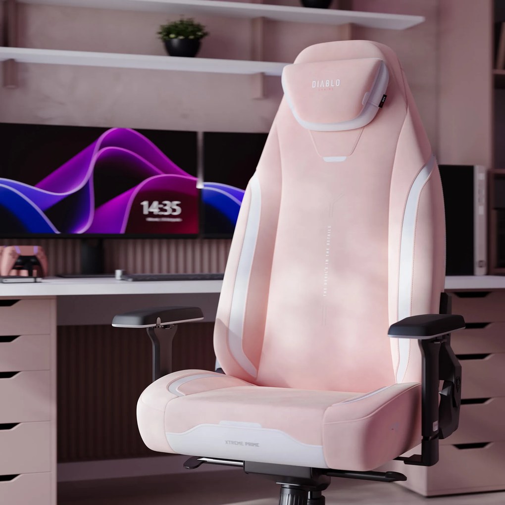 Gamer szék Normal Size fekete-rózsaszín: Diablo X-Eye Prime Akira Pink