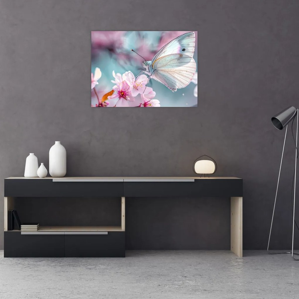 Kép - Pillangó a cseresznyefán (70x50 cm)