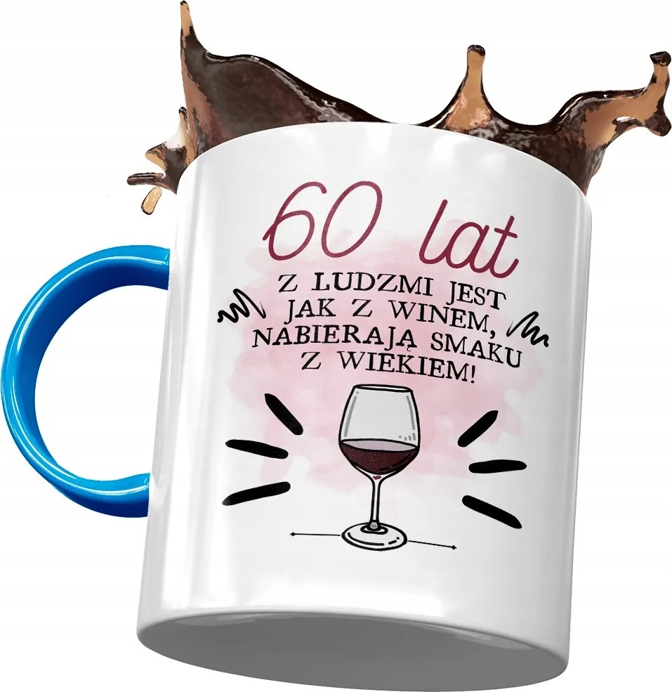 Kék Bögre Születésnapra 60 60-es 60-as évek Nyomtatott Fotóval